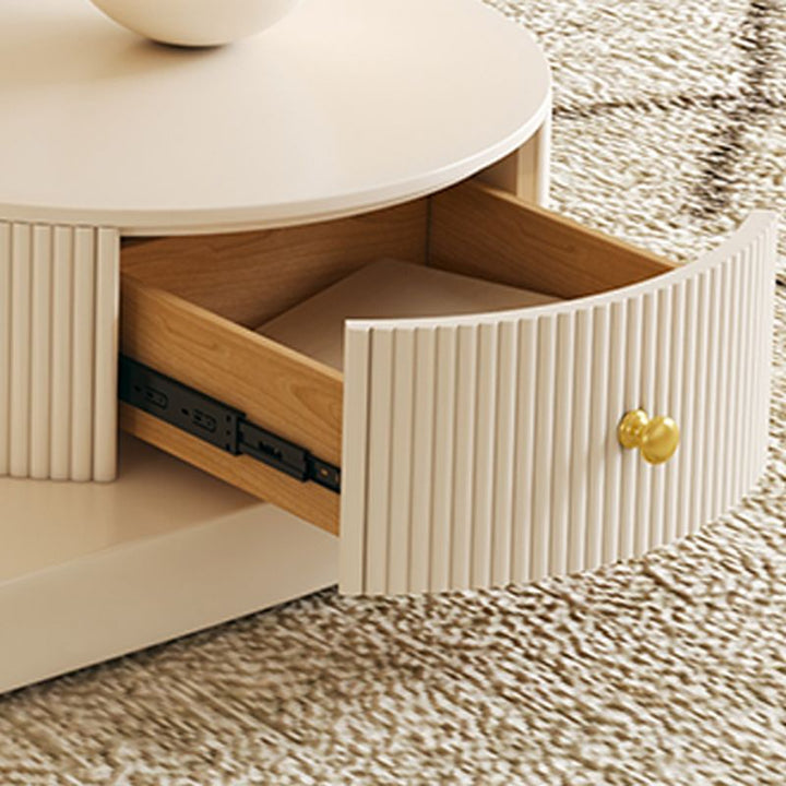 Bali Coffee Table | Stainless Steel and MDF | Composite Ceramic Marble | Oval Shaped - Sinlge Big Table
