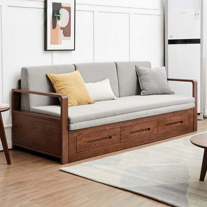 Lavita Solid Wood Sofa Come Bed | Easy Folding Sofa Come Bed