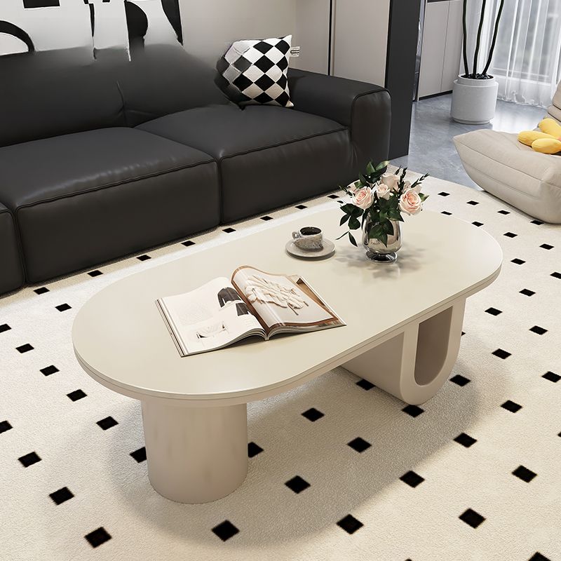 Elara Stainless Steel Coffee Table | Ceramic Composite Marble Top