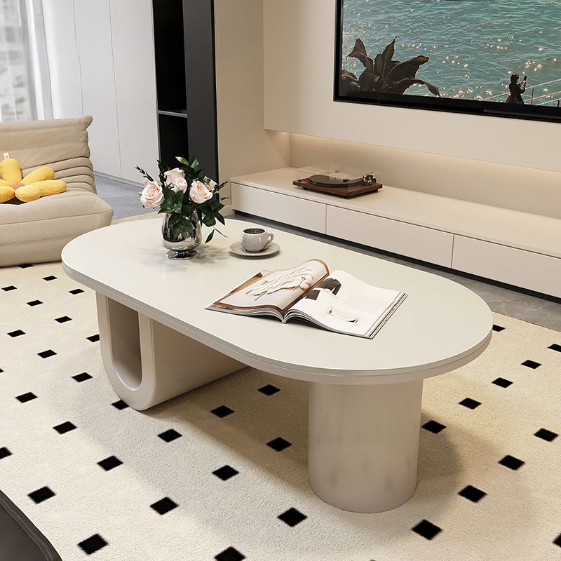 Elara Stainless Steel Coffee Table | Ceramic Composite Marble Top