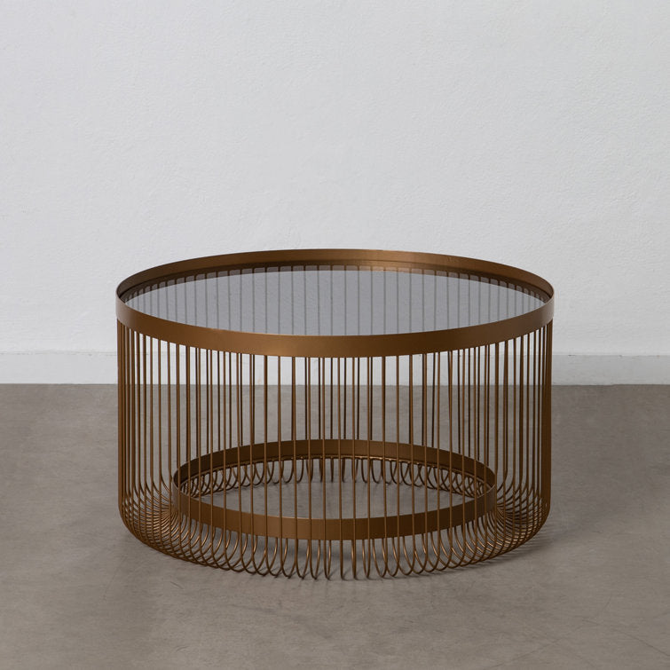 Khushi Metal Coffee Table With Glass Top