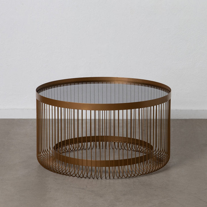 Khushi Metal Coffee Table With Glass Top