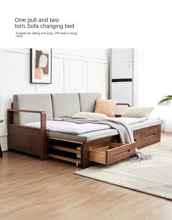 Lavita Solid Wood Sofa Come Bed | Easy Folding Sofa Come Bed