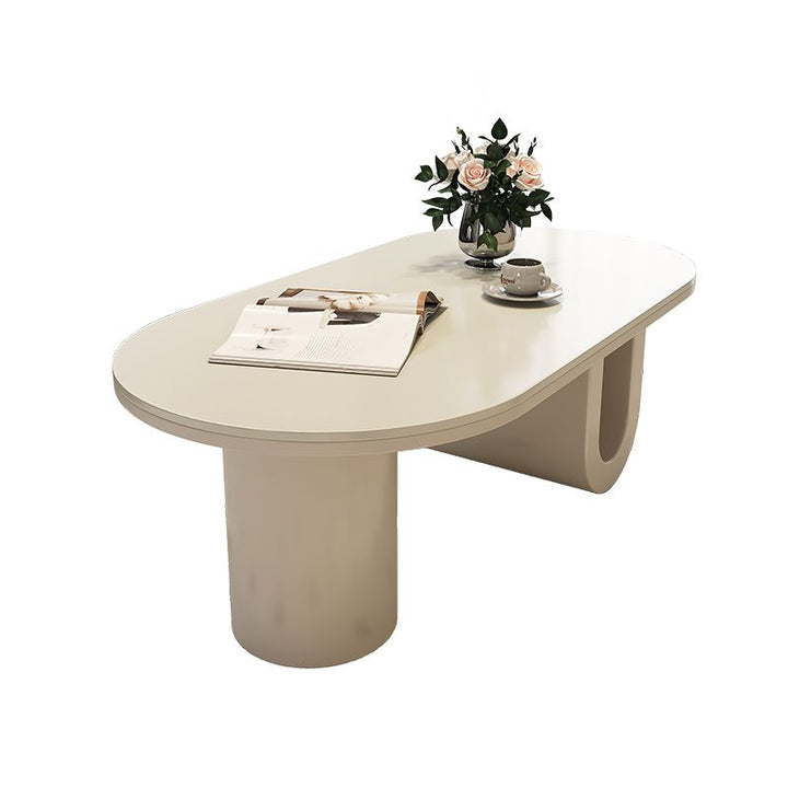 Elara Stainless Steel Coffee Table | Ceramic Composite Marble Top