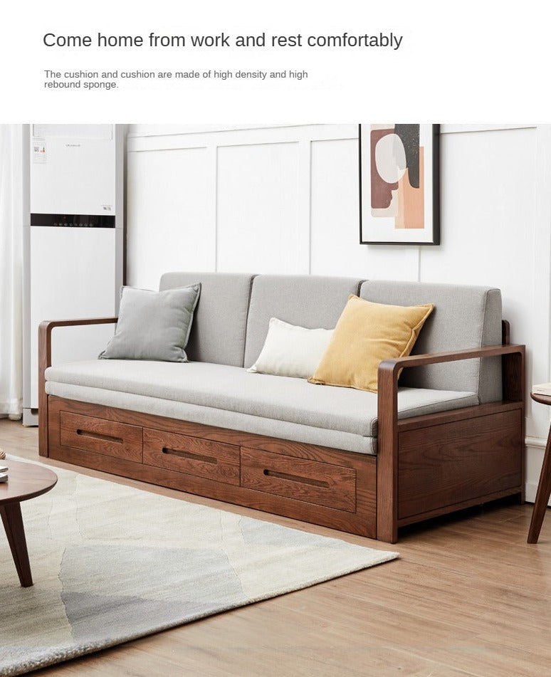 Lavita Solid Wood Sofa Come Bed | Easy Folding Sofa Come Bed