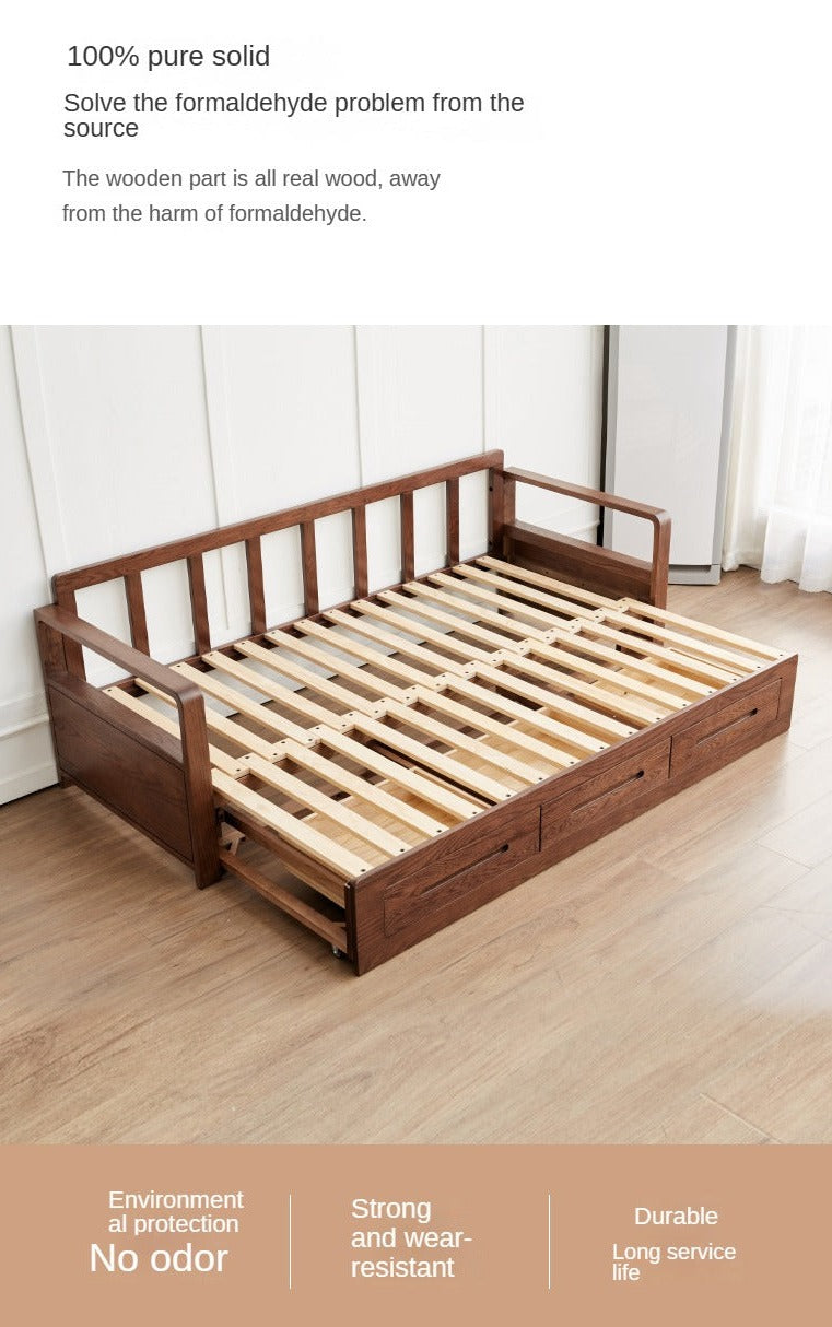 Lavita Solid Wood Sofa Come Bed | Easy Folding Sofa Come Bed