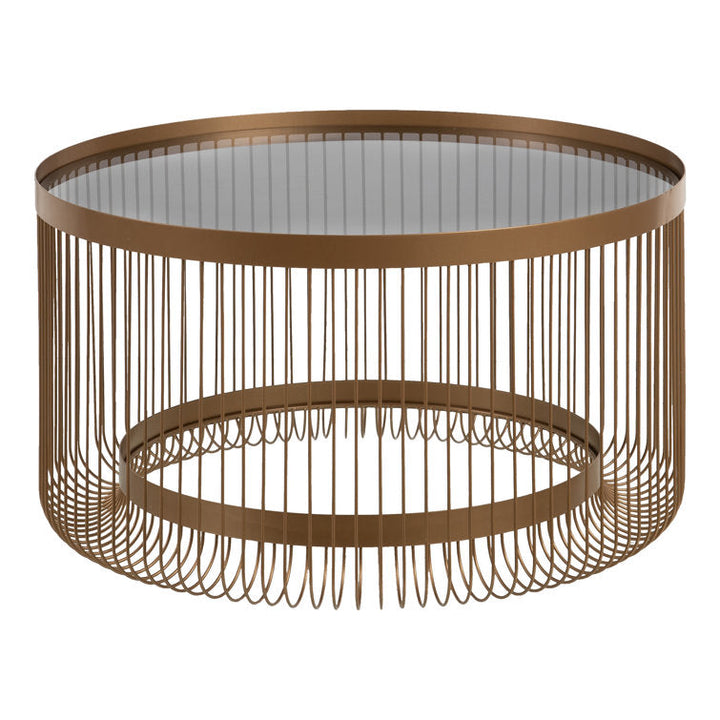 Khushi Metal Coffee Table With Glass Top