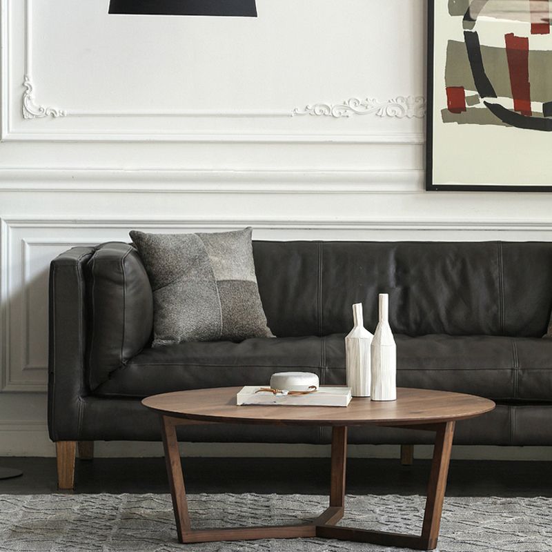 Vexa Wooden Coffee Table for Living Room | Round Shaped
