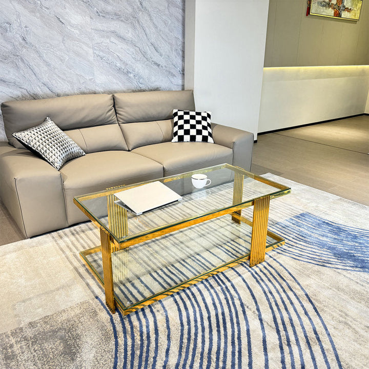 Deven Metal Coffee Table For Living Room - Gold