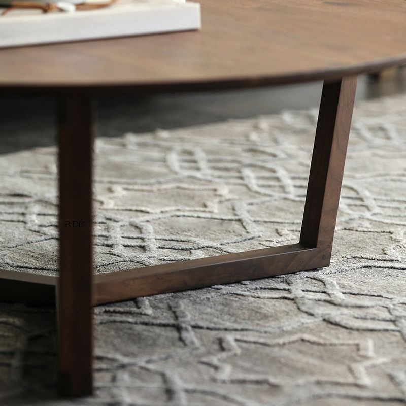 Vexa Wooden Coffee Table for Living Room | Round Shaped