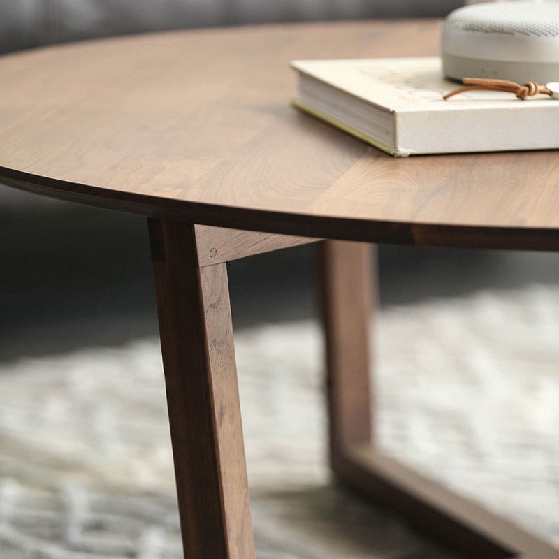 Vexa Wooden Coffee Table for Living Room | Round Shaped