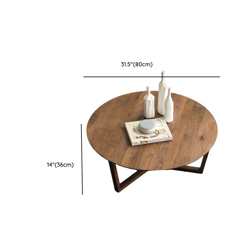 Vexa Wooden Coffee Table for Living Room | Round Shaped
