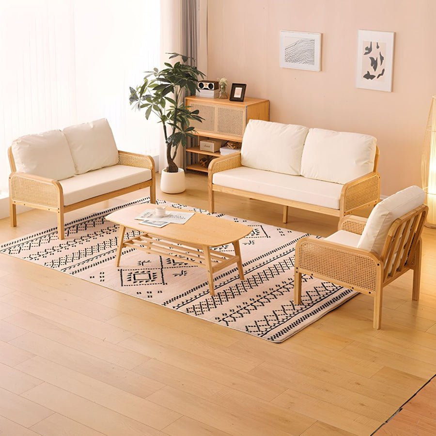 Yojita Solid Wood 3 + 2 + 1 Sofa Set for Living Room