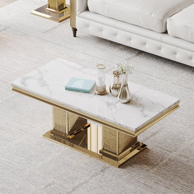Malti Stainless Steel Coffee Table For Living Room