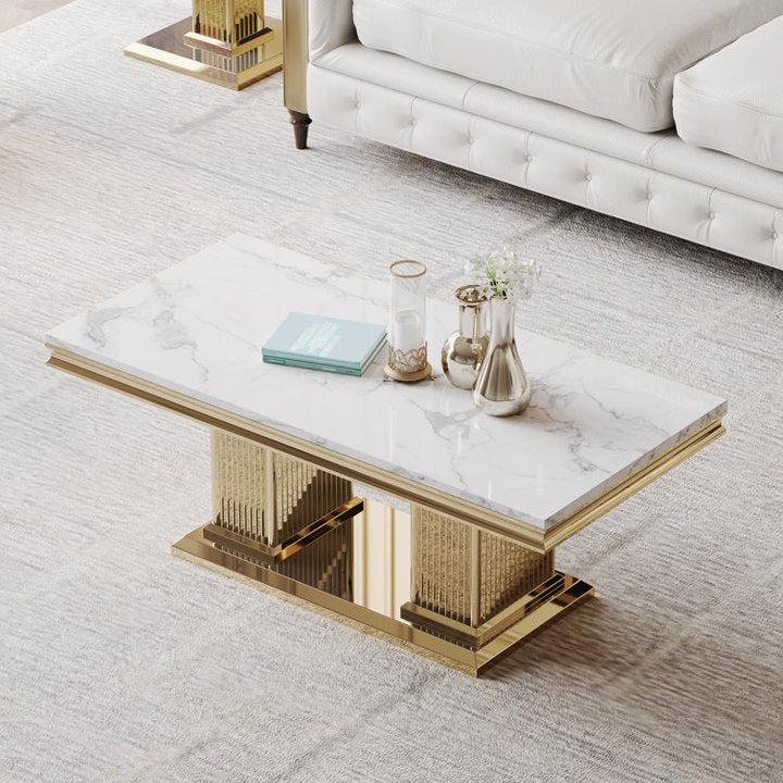 Malti Stainless Steel Coffee Table For Living Room