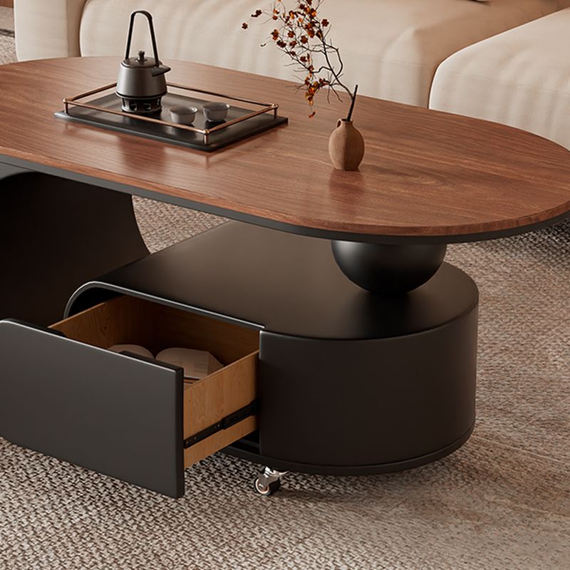 Lyra Stainless Steel Coffee Table for Living Room | With Wheels