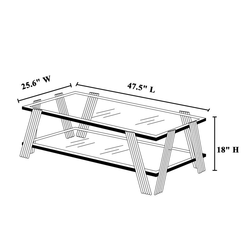 Kusum Stainless Steel Coffee Table For Living Room