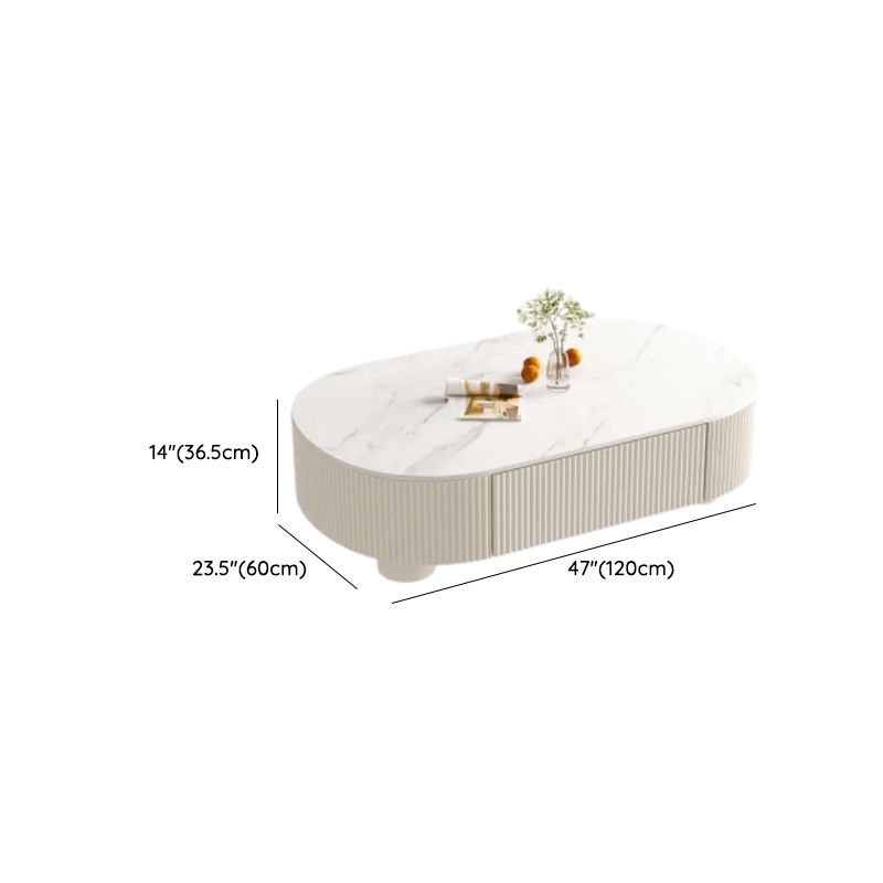 Eska Coffee Table for Living Room | White Finish