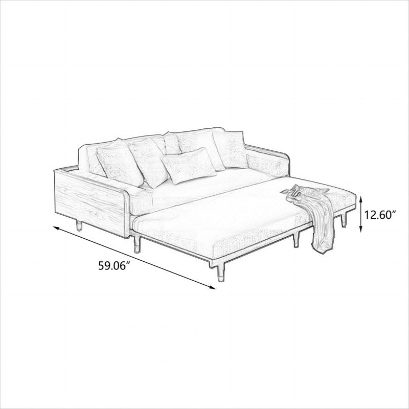 Mihika Solid Wood Sofa Come Bed | Easy Folding Sofa Come Bed