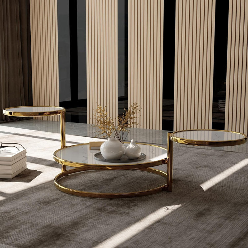 Madhavi Stainless Steel Coffee Table For Living Room
