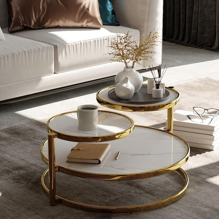 Madhavi Stainless Steel Coffee Table For Living Room
