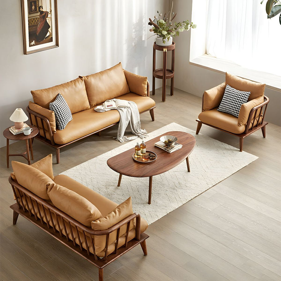 Utkalika Solid Wood 3 + 2 Seater Sofa for Living Room