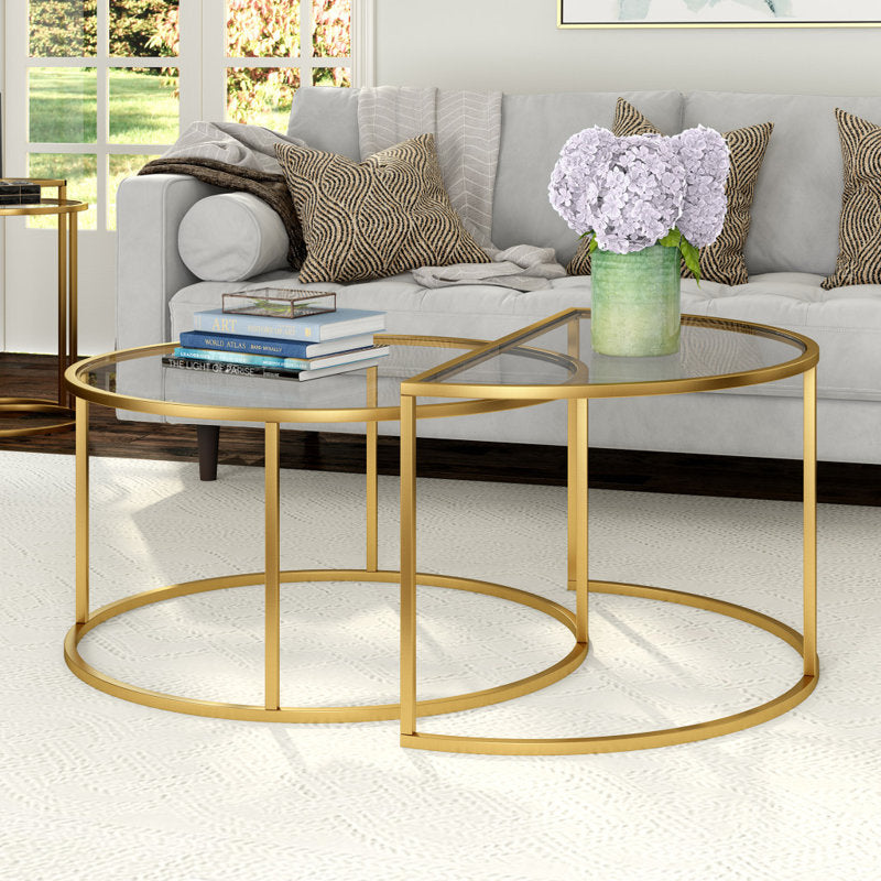 Ripple Metal Coffee Table For Living Room