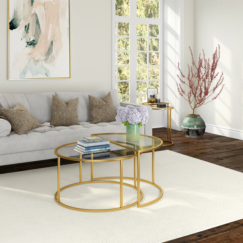 Ripple Metal Coffee Table For Living Room