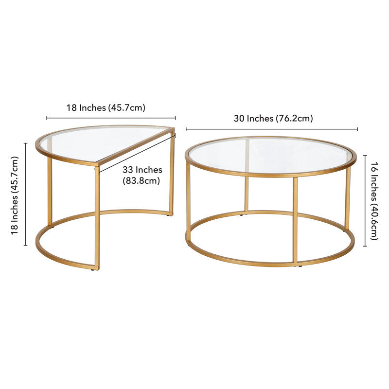 Ripple Metal Coffee Table For Living Room