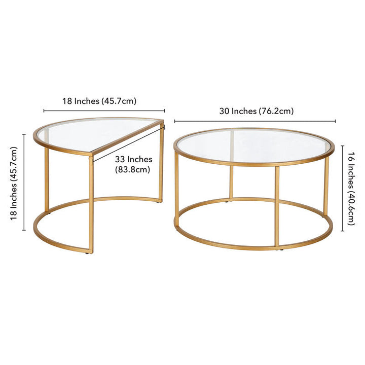 Ripple Metal Coffee Table For Living Room