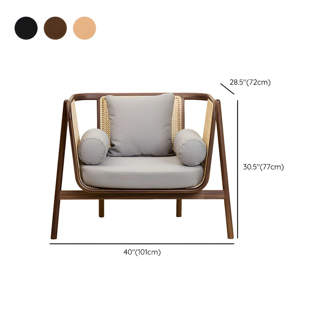Yatika Solid Wood 3 + 1 + 1 Sofa for Living Room