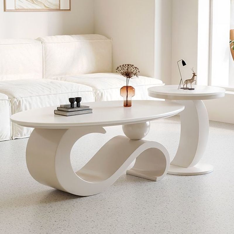 Diya White Coffee Table for Living Room