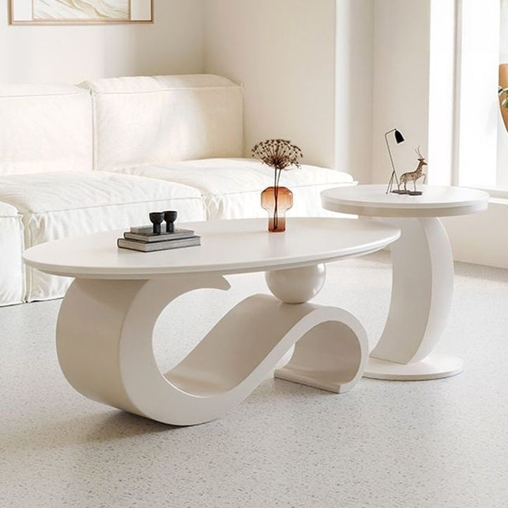 Diya White Coffee Table for Living Room