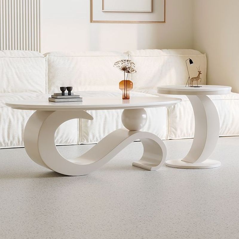 Diya White Coffee Table for Living Room