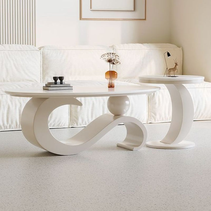 Diya White Coffee Table for Living Room
