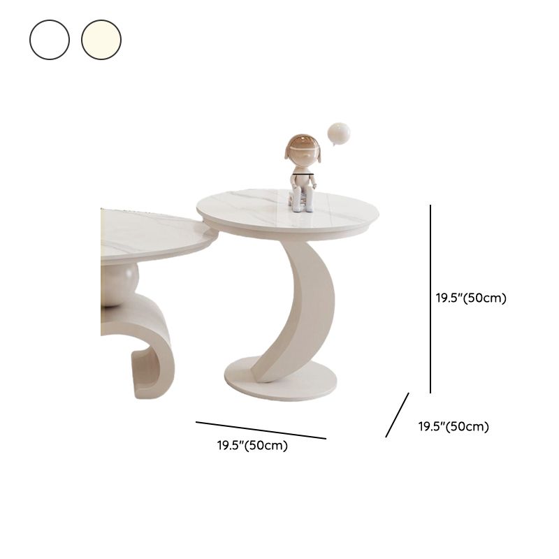 Diya White Coffee Table for Living Room