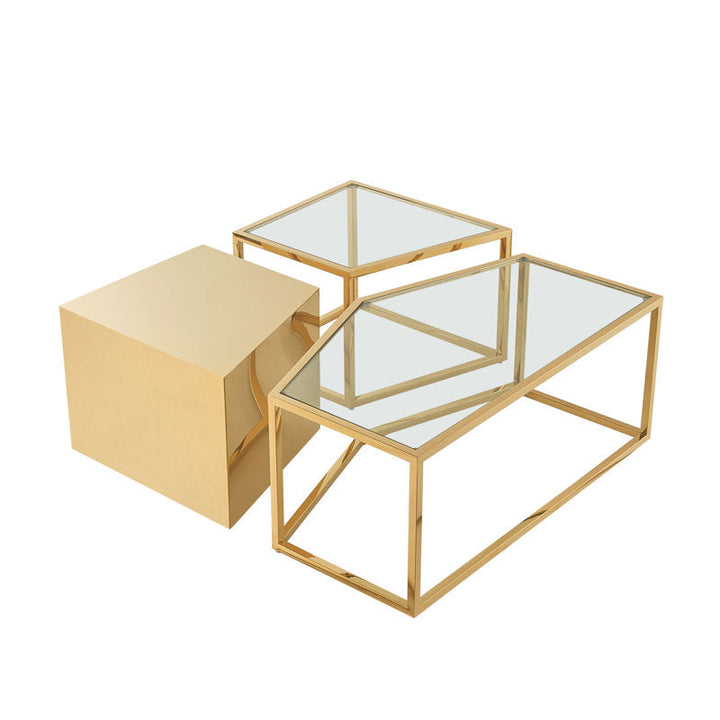 Juniper Stainless Steel Pvd Coated Coffee Table For Living Room