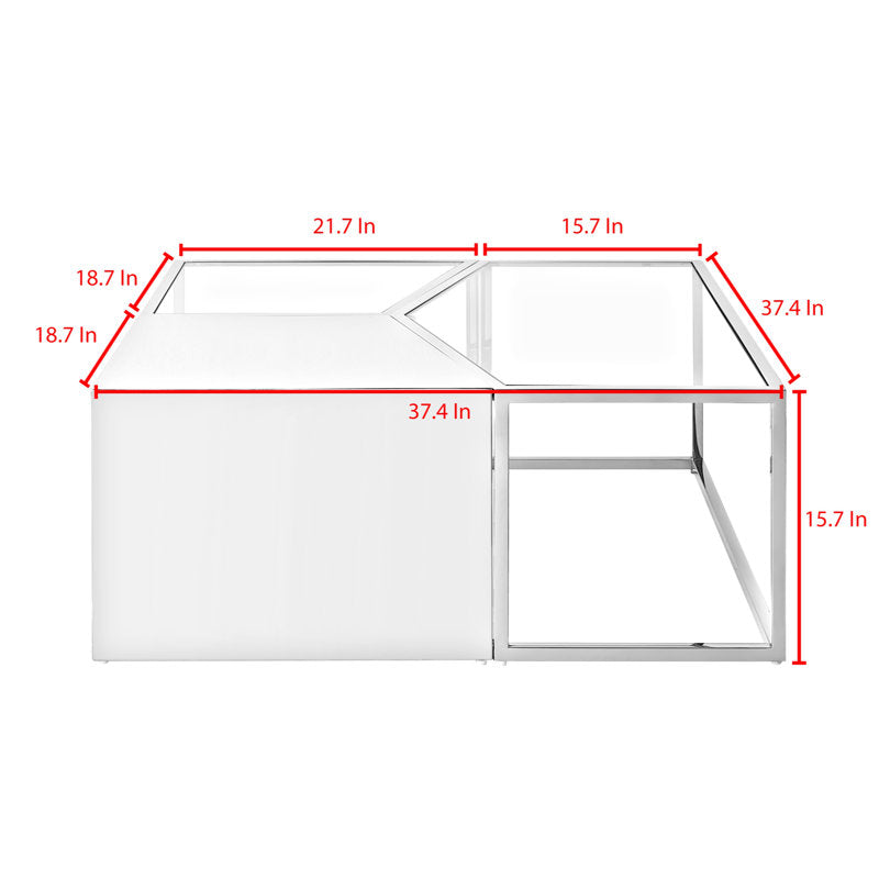 Juniper Stainless Steel Pvd Coated Coffee Table For Living Room