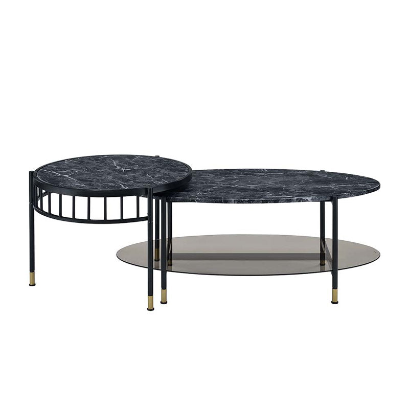 Sandstone Metal Coffee Table For Living Room