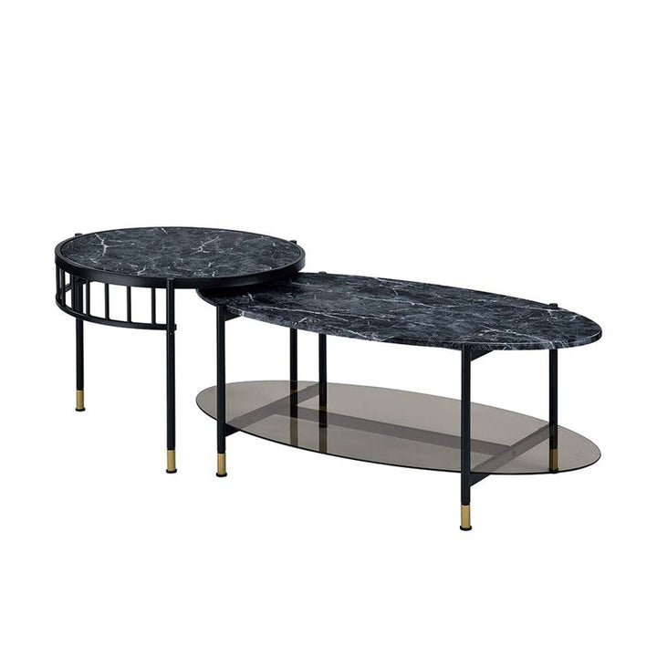 Sandstone Metal Coffee Table For Living Room