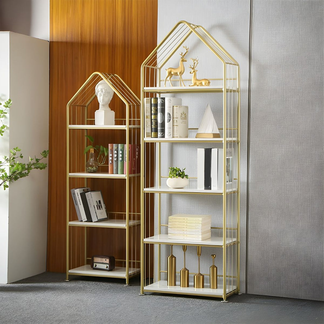 Zlata Stainless Steel Frame Bookshelves | Storage Shelves