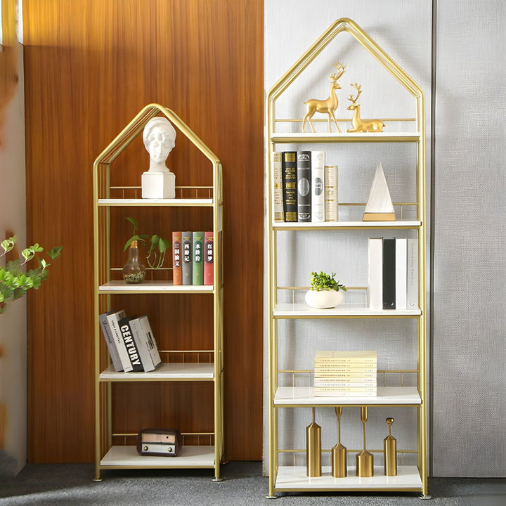 Zlata Stainless Steel Frame Bookshelves | Storage Shelves