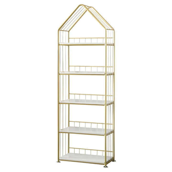 Zlata Stainless Steel Frame Bookshelves | Storage Shelves