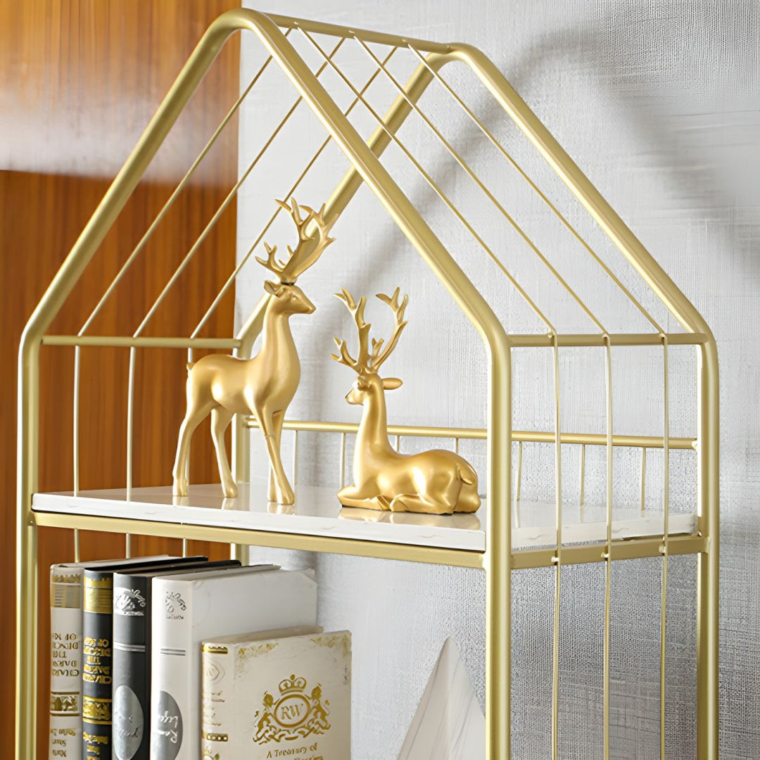 Zlata Stainless Steel Frame Bookshelves | Storage Shelves