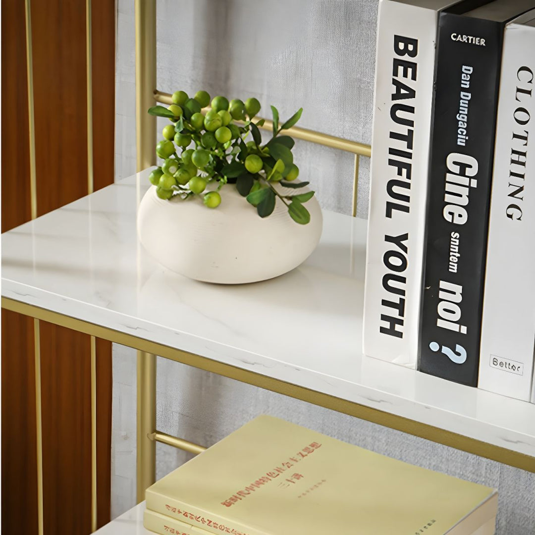 Zlata Stainless Steel Frame Bookshelves | Storage Shelves