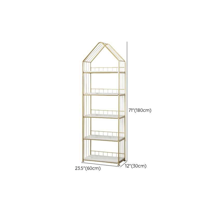 Zlata Stainless Steel Frame Bookshelves | Storage Shelves
