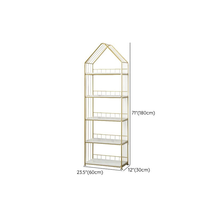 Zlata Stainless Steel Frame Bookshelves | Storage Shelves