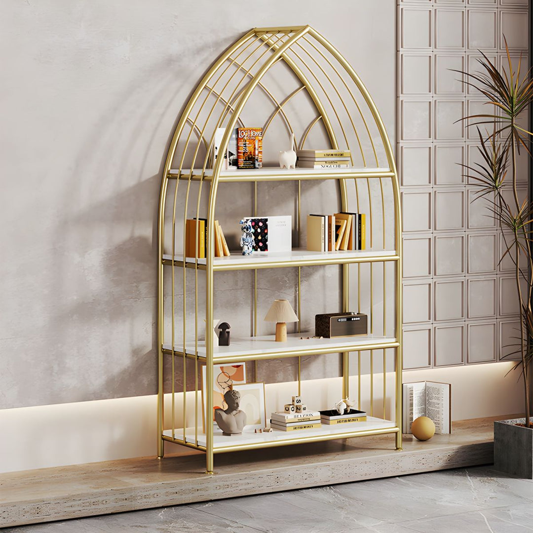 Agata Stainless Steel Bookshelves | Storage Shelves - Single
