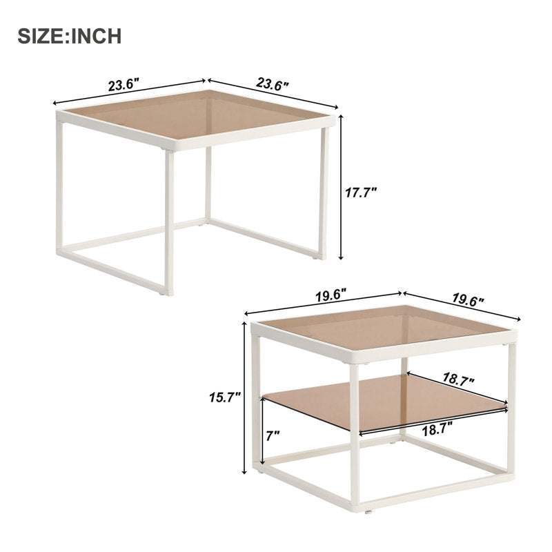 Crestline Metal Coffee Table For Living Room