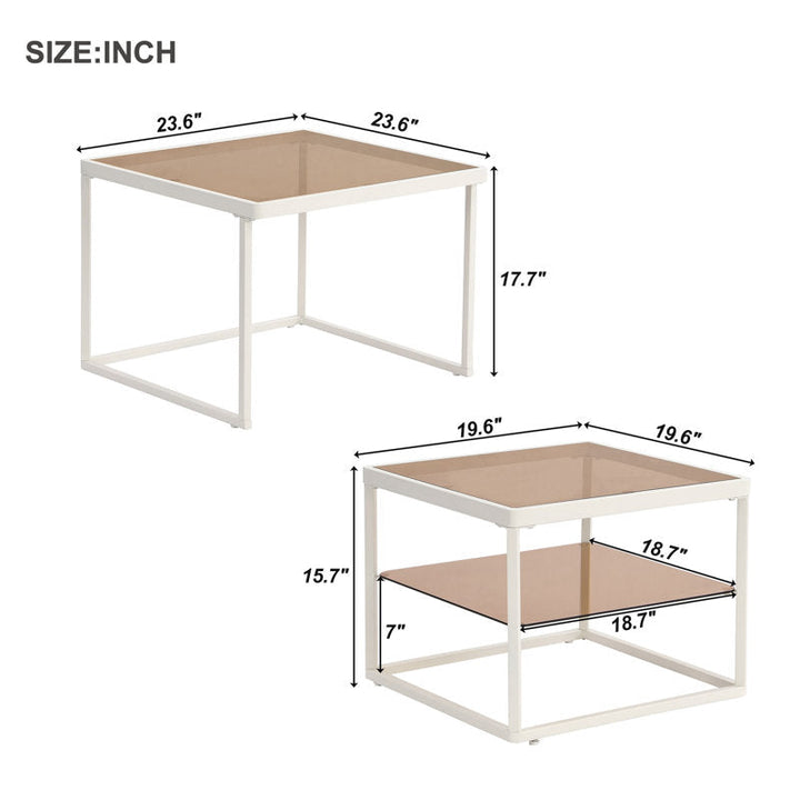 Crestline Metal Coffee Table For Living Room